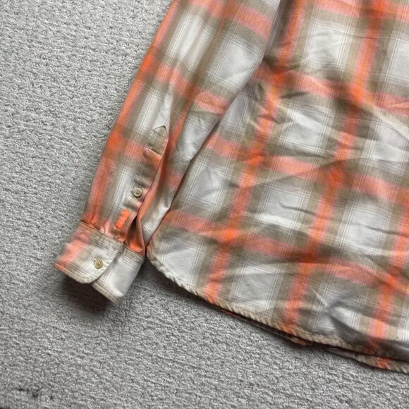 Scotch & Soda x Honolulu Social Club Orange Neon Plaid Button Up Shirt Men Sz M - Picture 11 of 13